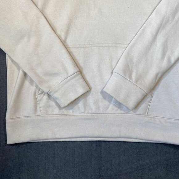 Lazypants Beige Hooded Sweatshirt Embroidered Detail Kangaroo Pocket Mens Size S - Picture 2 of 12